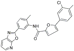 5-(3-CHLORO-4-METHYLPHENYL)-N-(2-METHYL-5-[1,3]OXAZOLO[5,4-B]PYRIDIN-2-YLPHENYL)-2-FURAMIDE Struktur