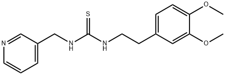 1-(2-(3,4-DIMETHOXYPHENYL)ETHYL))-3-(3-PYRIDYLMETHYL)THIOUREA Struktur