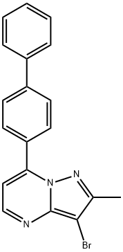 7-[1,1'-BIPHENYL]-4-YL-3-BROMO-2-METHYLPYRAZOLO[1,5-A]PYRIMIDINE Struktur