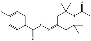 1-(2,2,6,6-TETRAMETHYL-4-([(4-METHYLBENZOYL)OXY]IMINO)PIPERIDINO)-1-ETHANONE Struktur