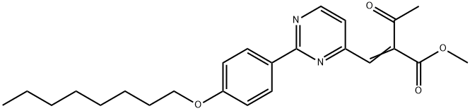 METHYL (Z)-2-ACETYL-3-(2-[4-(OCTYLOXY)PHENYL]-4-PYRIMIDINYL)-2-PROPENOATE Struktur