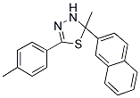 2-METHYL-5-(4-METHYLPHENYL)-2-(2-NAPHTHYL)-2,3-DIHYDRO-1,3,4-THIADIAZOLE Struktur