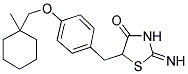 (+/-)-2-IMINO-5-[4-(1-METHYLCYCLOHEXYLMETHOXYL)BENZYL]THIAZOLIDINE-4ONE Struktur