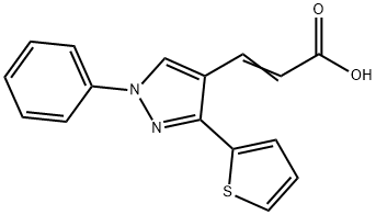 3-(1-PHENYL-3-THIOPHEN-2-YL-1H-PYRAZOL-4-YL)-ACRYLIC ACID Struktur