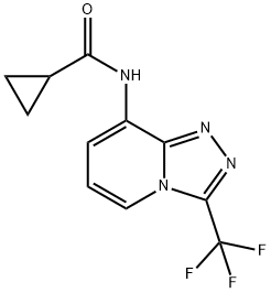 N-[3-(TRIFLUOROMETHYL)[1,2,4]TRIAZOLO[4,3-A]PYRIDIN-8-YL]CYCLOPROPANECARBOXAMIDE Struktur