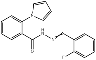 N'-[(Z)-(2-FLUOROPHENYL)METHYLIDENE]-2-(1H-PYRROL-1-YL)BENZENECARBOHYDRAZIDE Struktur