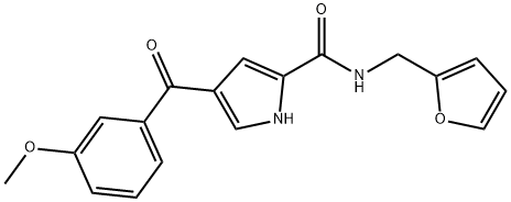 N-(2-FURYLMETHYL)-4-(3-METHOXYBENZOYL)-1H-PYRROLE-2-CARBOXAMIDE Struktur