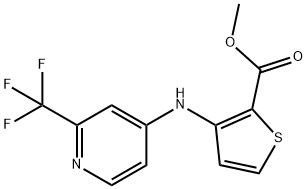 METHYL 3-([2-(TRIFLUOROMETHYL)-4-PYRIDINYL]AMINO)-2-THIOPHENECARBOXYLATE Struktur