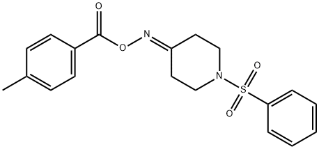 4-([(4-METHYLBENZOYL)OXY]IMINO)-1-(PHENYLSULFONYL)PIPERIDINE Struktur