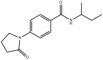 N-(SEC-BUTYL)-4-(2-OXO-1-PYRROLIDINYL)BENZENECARBOXAMIDE Struktur