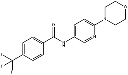 N-(6-MORPHOLINO-3-PYRIDINYL)-4-(TRIFLUOROMETHYL)BENZENECARBOXAMIDE Struktur