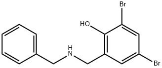 2-[(BENZYLAMINO)METHYL]-4,6-DIBROMOBENZENOL Struktur