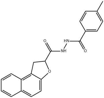 N'-(4-METHYLBENZOYL)-1,2-DIHYDRONAPHTHO[2,1-B]FURAN-2-CARBOHYDRAZIDE Struktur