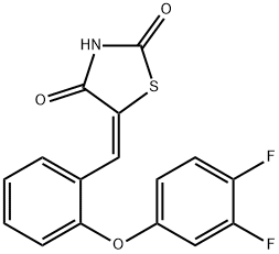 5-((E)-[2-(3,4-DIFLUOROPHENOXY)PHENYL]METHYLIDENE)-1,3-THIAZOLANE-2,4-DIONE Struktur