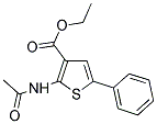 ETHYL 2-(ACETYLAMINO)-5-PHENYLTHIOPHENE-3-CARBOXYLATE Struktur