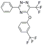 3-PHENYL-6-(TRIFLUOROMETHYL)-1,2,4-TRIAZIN-5-YL 3-(TRIFLUOROMETHYL)PHENYL ETHER Struktur