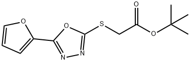 TERT-BUTYL 2-([5-(2-FURYL)-1,3,4-OXADIAZOL-2-YL]SULFANYL)ACETATE Struktur