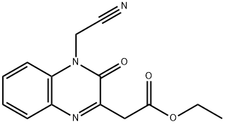 ETHYL 2-[4-(CYANOMETHYL)-3-OXO-3,4-DIHYDRO-2-QUINOXALINYL]ACETATE Struktur