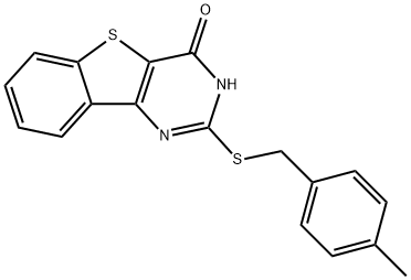 2-[(4-METHYLBENZYL)SULFANYL][1]BENZOTHIENO[3,2-D]PYRIMIDIN-4-OL Struktur