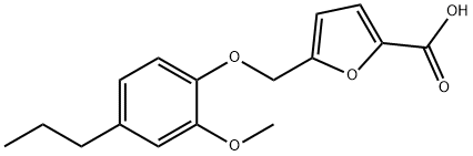 5-(2-METHOXY-4-PROPYLPHENOXYMETHYL)FURAN-2-CARBOXYLIC ACID Struktur