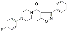 1-(4-FLUOROPHENYL)-4-[(5-METHYL-3-PHENYLISOXAZOL-4-YL)CARBONYL]PIPERAZINE Struktur