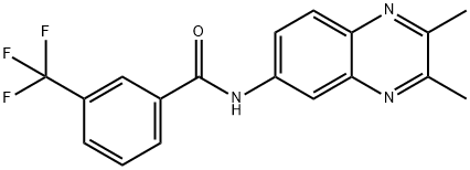 N-(2,3-DIMETHYL-6-QUINOXALINYL)-3-(TRIFLUOROMETHYL)BENZENECARBOXAMIDE Struktur