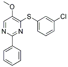 4-[(3-CHLOROPHENYL)SULFANYL]-2-PHENYL-5-PYRIMIDINYL METHYL ETHER Struktur