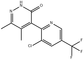 4-[3-CHLORO-5-(TRIFLUOROMETHYL)-2-PYRIDINYL]-5,6-DIMETHYL-3-PYRIDAZINOL Struktur