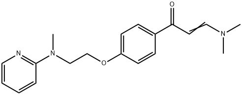 (E)-3-(DIMETHYLAMINO)-1-(4-(2-[METHYL(2-PYRIDINYL)AMINO]ETHOXY)PHENYL)-2-PROPEN-1-ONE Struktur