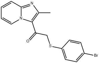 2-[(4-BROMOPHENYL)SULFANYL]-1-(2-METHYLIMIDAZO[1,2-A]PYRIDIN-3-YL)-1-ETHANONE Struktur