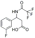 3-(3-FLUOROPHENYL)-3-[(2,2,2-TRIFLUOROACETYL)AMINO]PROPANOIC ACID Struktur