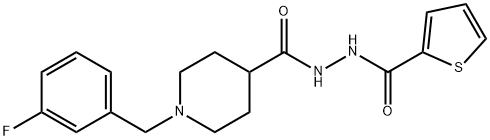 N'-([1-(3-FLUOROBENZYL)-4-PIPERIDINYL]CARBONYL)-2-THIOPHENECARBOHYDRAZIDE Struktur