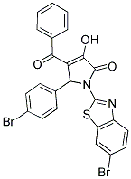 4-BENZOYL-1-(6-BROMO-1,3-BENZOTHIAZOL-2-YL)-5-(4-BROMOPHENYL)-3-HYDROXY-1,5-DIHYDRO-2H-PYRROL-2-ONE Struktur