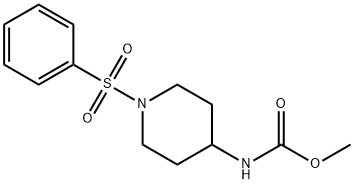 METHYL N-[1-(PHENYLSULFONYL)-4-PIPERIDINYL]CARBAMATE Struktur