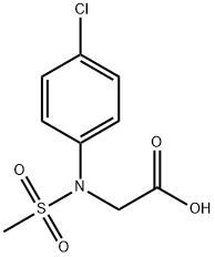 N-(4-CHLOROPHENYL)-N-(METHYLSULFONYL)GLYCINE Struktur