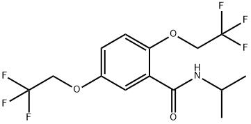 N-ISOPROPYL-2,5-BIS(2,2,2-TRIFLUOROETHOXY)BENZENECARBOXAMIDE Struktur