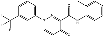 N-(2-METHYLPHENYL)-4-OXO-1-[3-(TRIFLUOROMETHYL)PHENYL]-1,4-DIHYDRO-3-PYRIDAZINECARBOXAMIDE Struktur