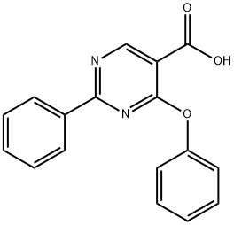 4-PHENOXY-2-PHENYL-5-PYRIMIDINECARBOXYLIC ACID Struktur