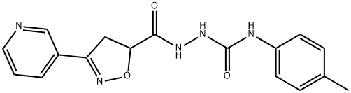 N-(4-METHYLPHENYL)-2-([3-(3-PYRIDINYL)-4,5-DIHYDRO-5-ISOXAZOLYL]CARBONYL)-1-HYDRAZINECARBOXAMIDE Struktur