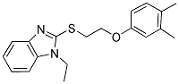 2-[2-(3,4-DIMETHYL-PHENOXY)-ETHYLSULFANYL]-1-ETHYL-1H-BENZIMIDAZOLE Struktur