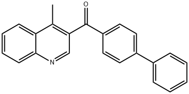 [1,1'-BIPHENYL]-4-YL(4-METHYL-3-QUINOLINYL)METHANONE Struktur