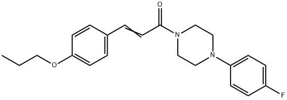 1-[4-(4-FLUOROPHENYL)PIPERAZINO]-3-(4-PROPOXYPHENYL)-2-PROPEN-1-ONE Struktur