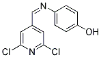 N-[(2,6-DICHLOROPYRID-4-YL)METHYLIDENE]-4-HYDROXYANILINE Struktur