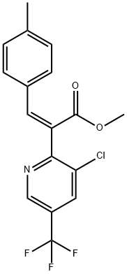 METHYL (Z)-2-[3-CHLORO-5-(TRIFLUOROMETHYL)-2-PYRIDINYL]-3-(4-METHYLPHENYL)-2-PROPENOATE Struktur