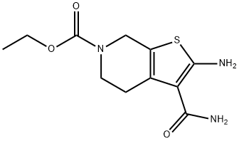 ETHYL 2-AMINO-3-CARBAMOYL-4,7-DIHYDRO-5H-THIENO[2,3-C]-PYRIDINE-6-CARBOXYLATE Struktur