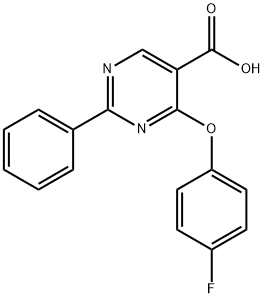 4-(4-FLUOROPHENOXY)-2-PHENYL-5-PYRIMIDINECARBOXYLIC ACID Struktur