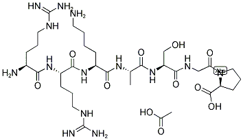 H-ARG-ARG-LYS-ALA-SER-GLY-PRO-OH ACETATE SALT Struktur