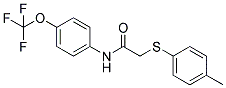 2-[(4-METHYLPHENYL)SULFANYL]-N-[4-(TRIFLUOROMETHOXY)PHENYL]ACETAMIDE Struktur