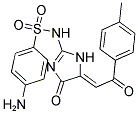 4-AMINO-N-{(5Z)-5-[2-(4-METHYLPHENYL)-2-OXOETHYLIDENE]-4-OXO-4,5-DIHYDRO-1H-IMIDAZOL-2-YL}BENZENESULFONAMIDE Struktur