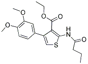 ETHYL 2-(BUTYRYLAMINO)-4-(3,4-DIMETHOXYPHENYL)THIOPHENE-3-CARBOXYLATE Struktur